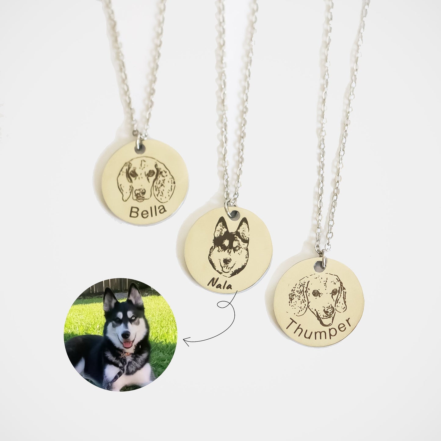 Planethousepet™ Custom Pet Face Necklace