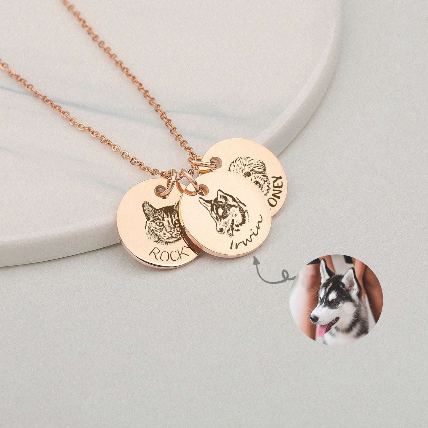 Planethousepet™ Custom Pet Face Necklace