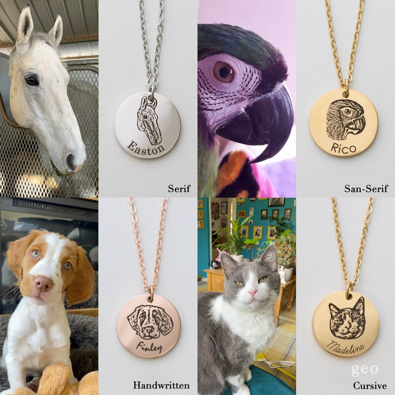 Planethousepet™ Custom Pet Face Necklace