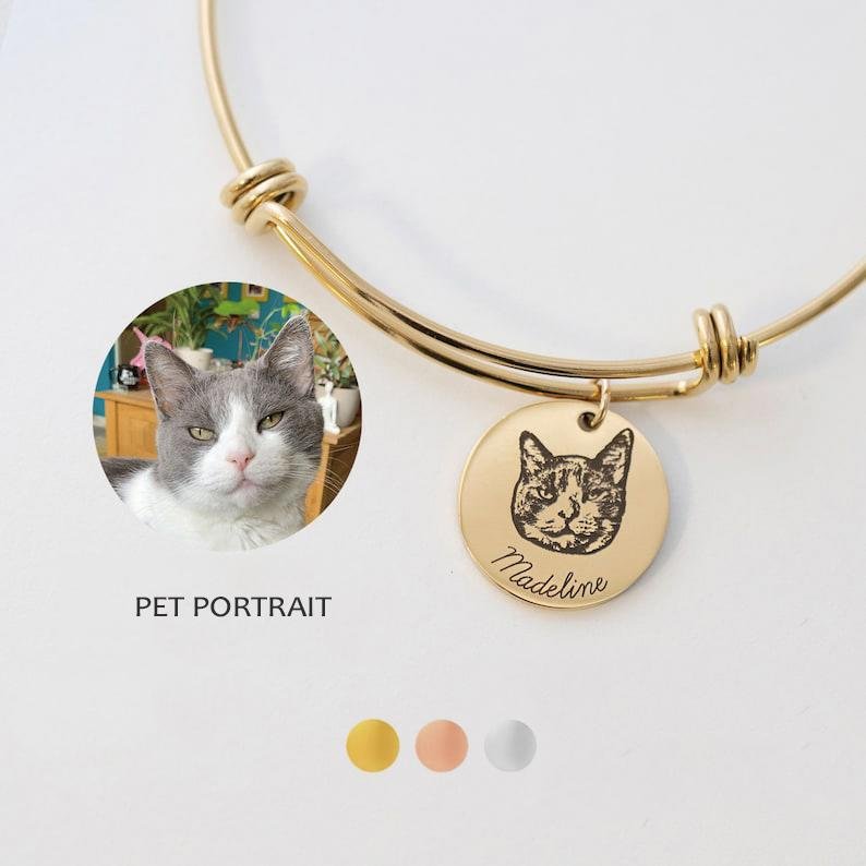 Boltiesd™ Pet Portrait Name Bangle - Boltiesd™