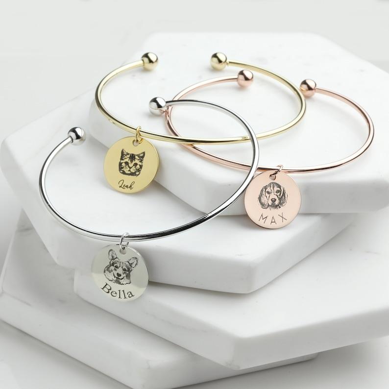 Boltiesd™ Pet Portrait Name Bangle - Boltiesd™