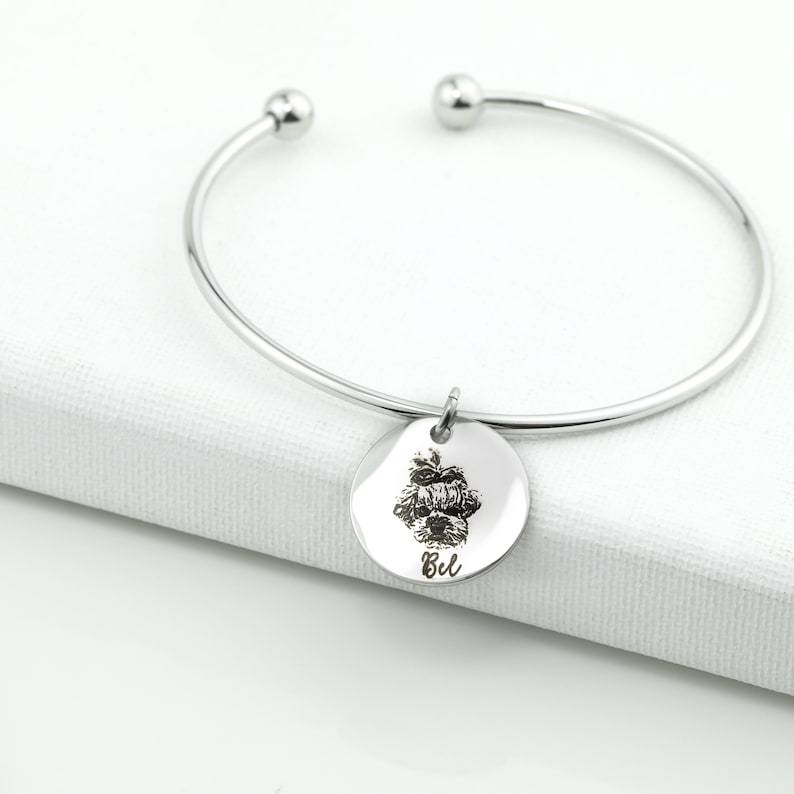 Boltiesd™ Pet Portrait Name Bangle - Boltiesd™