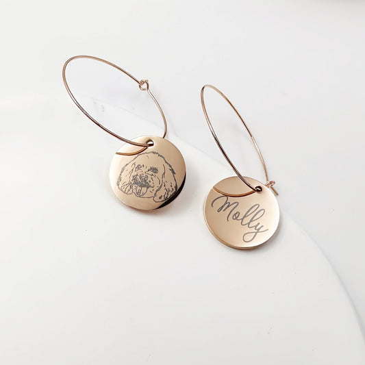 Boltiesd™ Pet Portrait Name Earrings - Boltiesd™