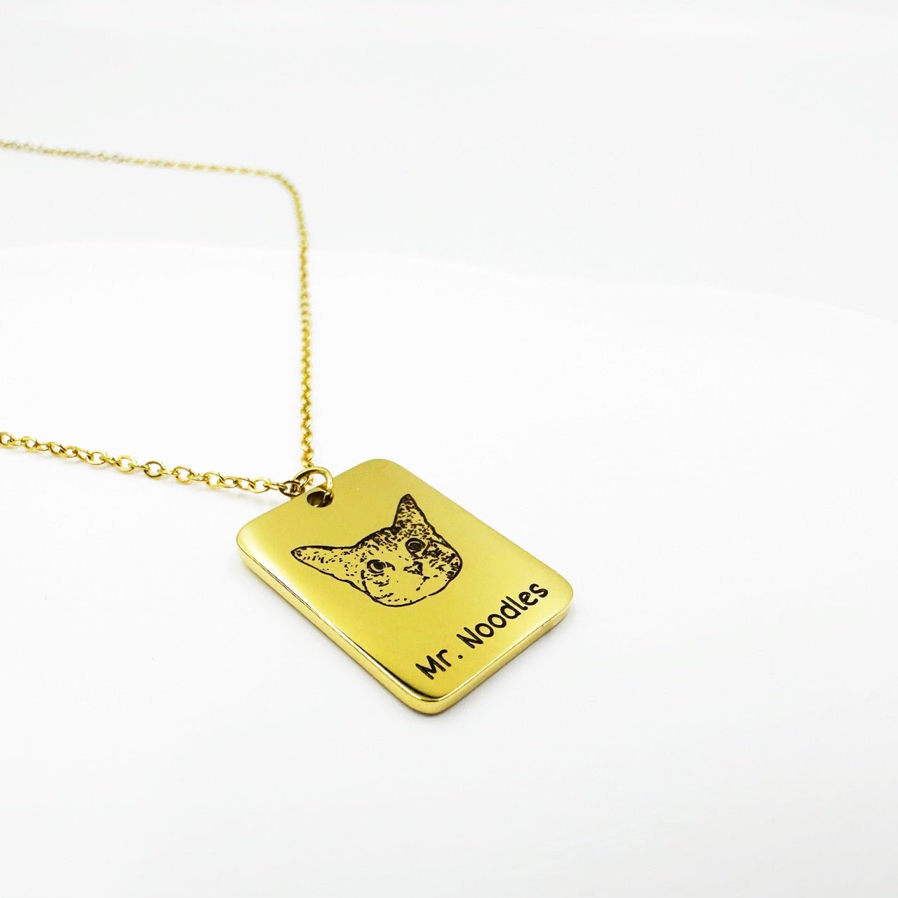 Boltiesd™ Pet Portrait Name Necklace Rect - Boltiesd™